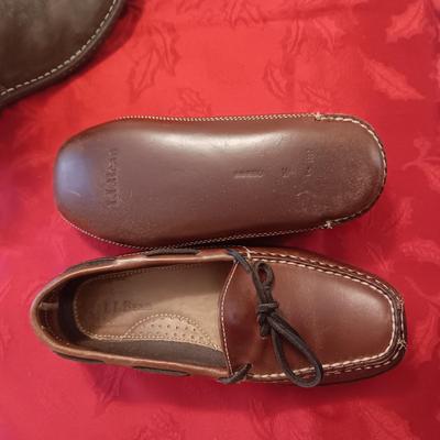 LL BEAN LEATHER SHOES (7) & UGG LINED BOOTS (8)