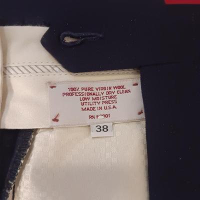 5 PAIRS OF MEN'S DRESS PANTS, ALL 38 WAIST