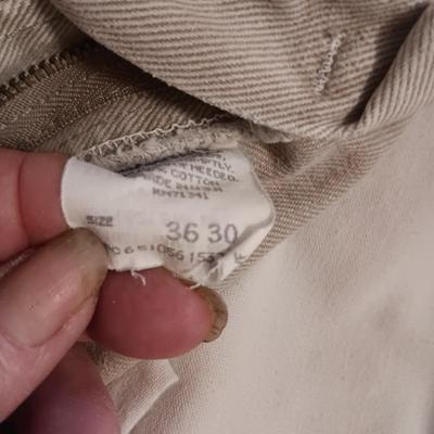 3 PAIRS OF MEN'S DRESS PANTS (38) AND LL BEAN TAN DENIM PANTS (36 30)