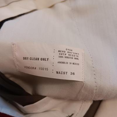 3 PAIRS OF MEN'S DRESS PANTS (38) AND LL BEAN TAN DENIM PANTS (36 30)