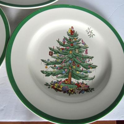 3 Spode Christmas Tree Dinner Plates