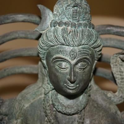 LARGE 4FT TALL AND 4 FT WIDE VINTAGE DANCING SHIVA NATARAJA STATUE OF BRONZE METAL