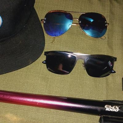 PAINTBALL GUN, COLOGNE, SUNGLASSES AND CAP