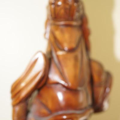CHINESE WOOD CARVED FIGURE 20"