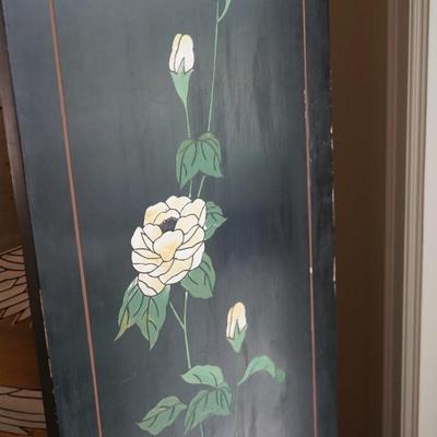 FOUR PANEL FOLDING JAPANESE SCREEN OF CRANES
