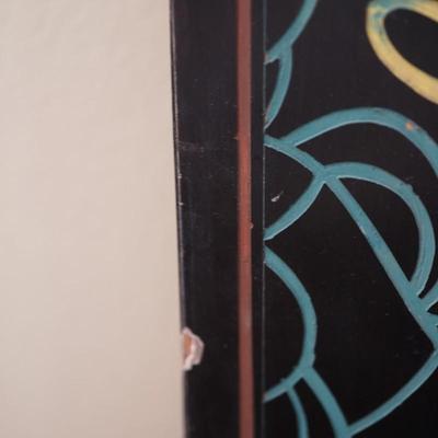 FOUR PANEL FOLDING JAPANESE SCREEN OF CRANES