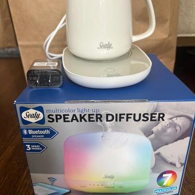 Sealy Hot Plate, Coffee Cup, and Bluetooth Speaker Diffuser