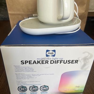 Sealy Hot Plate, Coffee Cup, and Bluetooth Speaker Diffuser