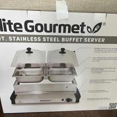Elite Gourmet 5QT Stainless Steel Buffet Server