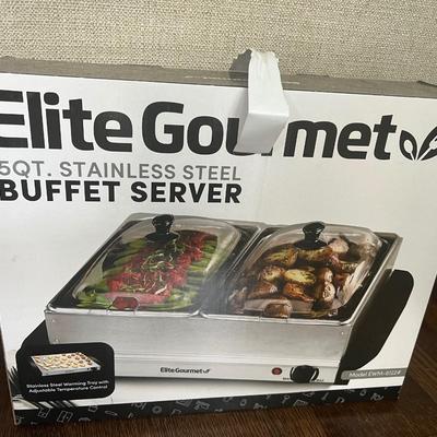 Elite Gourmet 5QT Stainless Steel Buffet Server