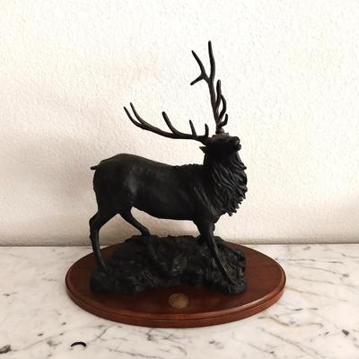 NUMBERED BRONZE ELK FIGURINE BY "NATIONAL TURKEY FEDERATION"