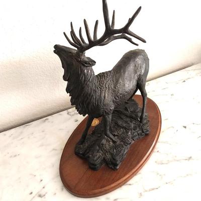 NUMBERED BRONZE ELK FIGURINE BY "NATIONAL TURKEY FEDERATION"
