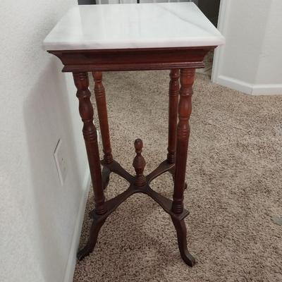 MARBLE TOP PLANT STAND