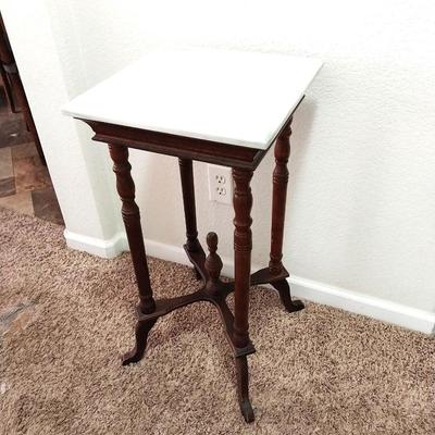 MARBLE TOP PLANT STAND