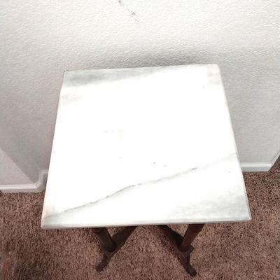 MARBLE TOP PLANT STAND