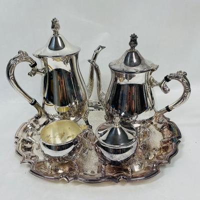 Vintage silver Plate Coffee / Tea Set by Leonard