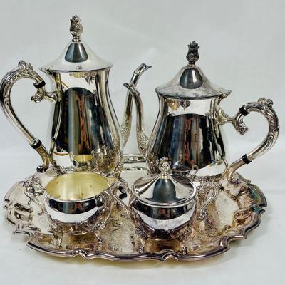 Vintage silver Plate Coffee / Tea Set by Leonard