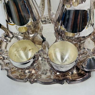 Vintage silver Plate Coffee / Tea Set by Leonard