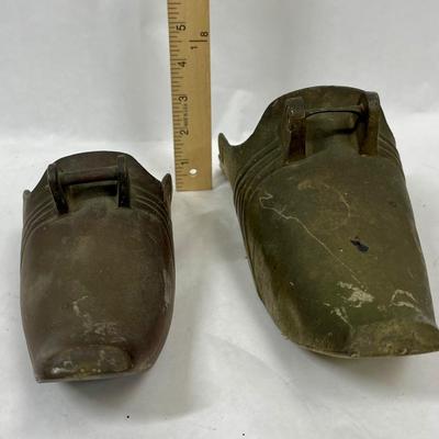 2 Brass Conquistador Stirrup Shoes