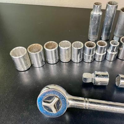 Craftsman 1/2” Socket Wrench Set 25 Pieces