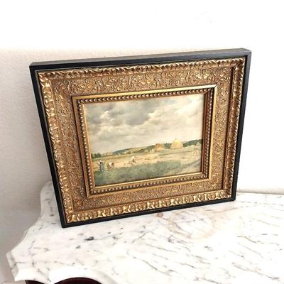 NICELY FRAMED OIL PAINTING