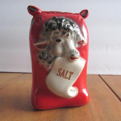 Regal China Old MacDonald Sheep Feedsack Salt and Pepper Set