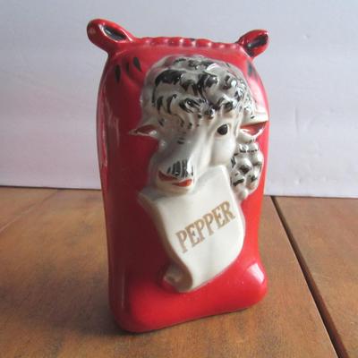 Regal China Old MacDonald Sheep Feedsack Salt and Pepper Set