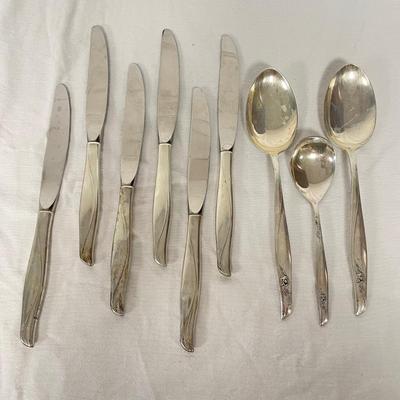 Six Person Gorham Sterling 'Sea Rose' Flatware (BBC-SS)