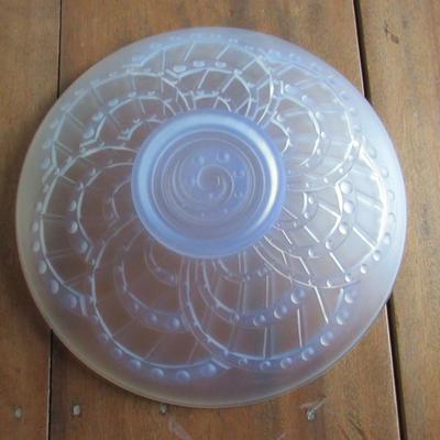Beautiful French Art Glass Bowl, Frosted Opalescent Glass