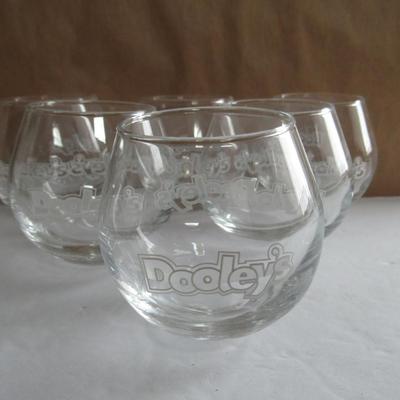 Dooley's Toffee Tipper Wobble Bar Glasses in Original Box, Never Used