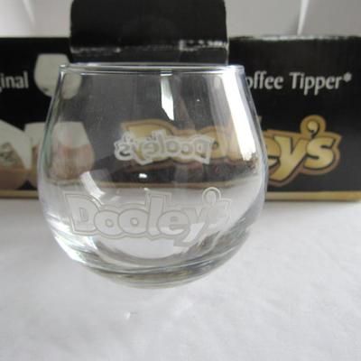 Dooley's Toffee Tipper Wobble Bar Glasses in Original Box, Never Used