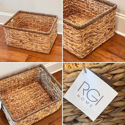 RGI HOME ~ Pair (2) Large Rattan Baskets