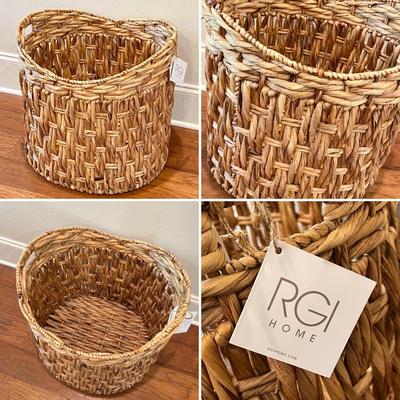 RGI HOME ~ Pair (2) Large Rattan Baskets