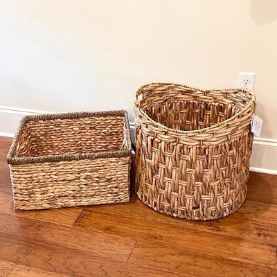 RGI HOME ~ Pair (2) Large Rattan Baskets