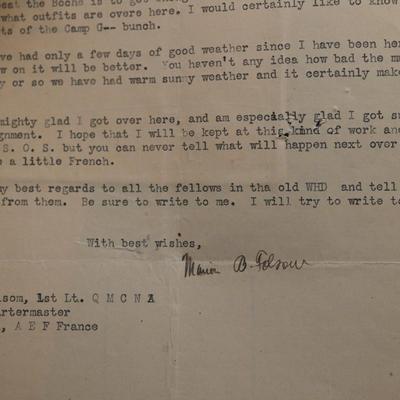 WWI Soldier’s Letters, Army Documents,Newspapers, Etc.