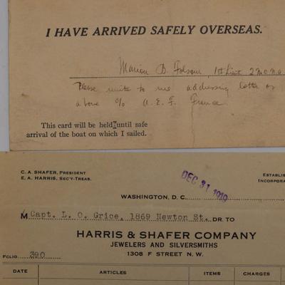WWI Soldier’s Letters, Army Documents,Newspapers, Etc.