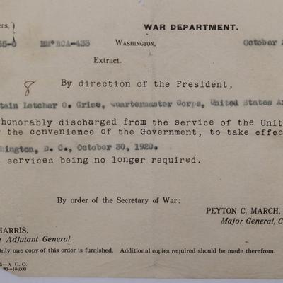 WWI Soldier’s Letters, Army Documents,Newspapers, Etc.