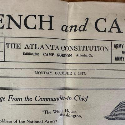 WWI Soldier’s Letters, Army Documents,Newspapers, Etc.