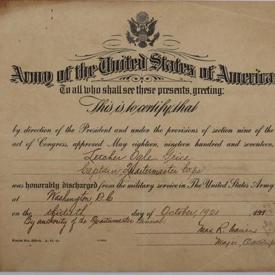 WWI Soldier’s Letters, Army Documents,Newspapers, Etc.