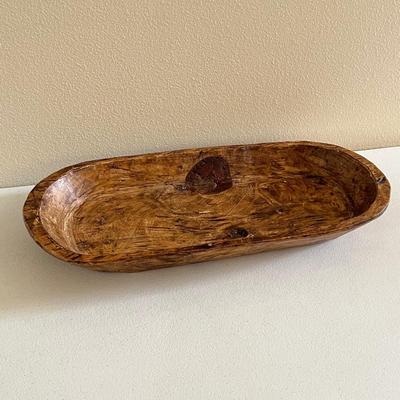 22" Large Wooden Dough Bowl
