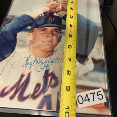 Signed Tug McGraw Ny Mets Photo