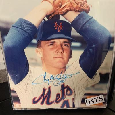 Signed Tug McGraw Ny Mets Photo