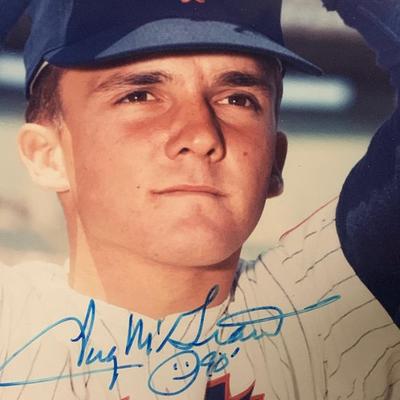 Signed Tug McGraw Ny Mets Photo