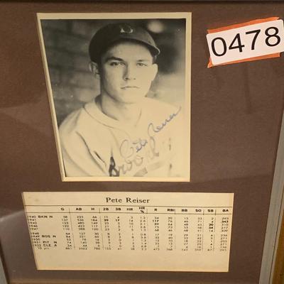 Pete Reiser Signed Photo