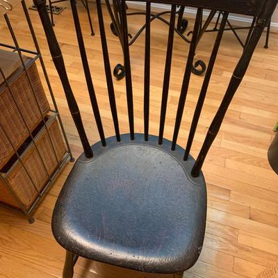 Antique Hand Painted Plank Chair