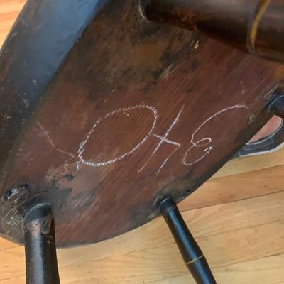 Antique Hand Painted Plank Chair