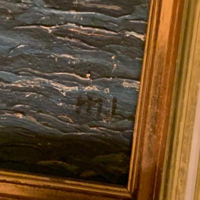 Antique Oil On Board Framed Art Lot