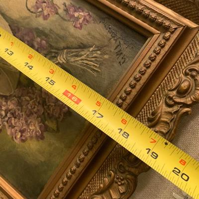 Antique Oil On Board Framed Art Lot