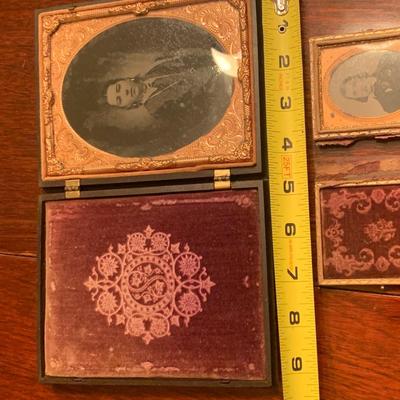 TWO Antique Daguerreotype Photos Lot