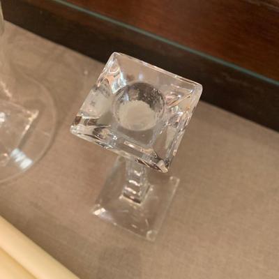 PAIR Tiffany Candlesticks w/ Glass Globes